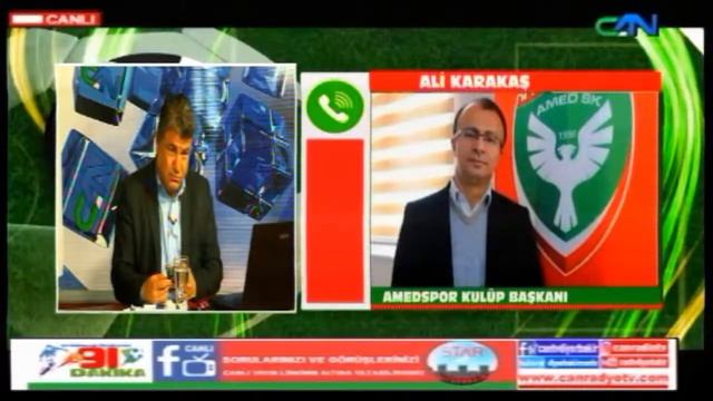 CAN TV - 91 DAKİKA: AMEDSPOR KULÜP BAŞKANI ALİ KARAKAŞ