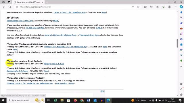 Audacity Fix Error Importing FFmpeg Library Missing