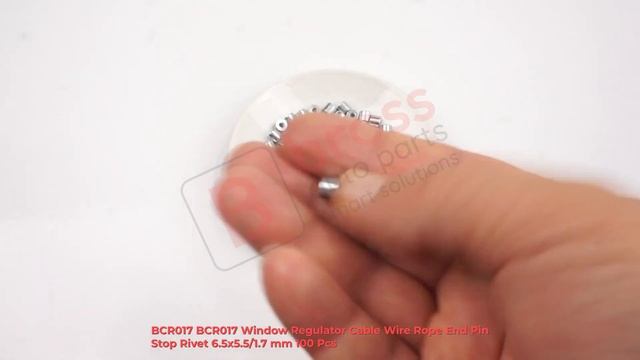 BCR017 Window Regulator Cable Wire Rope End Pin Stop Rivet 6.5x5.5/1.7 Mm 100 Pcs