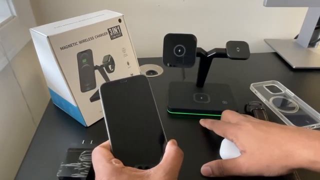 Magnetic Wireless Charger For MagSafe, 3 In 1 Charging Station For Apple  Product