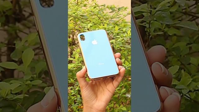 Sky Blue Border Silicone Case For Apple Iphone Xs Max