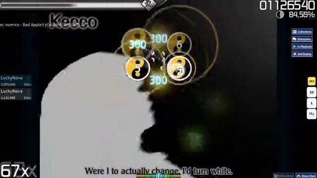 Osu!: Masayoshi Minoshima - Bad Apple!! Feat. Nomico - Touhou PV