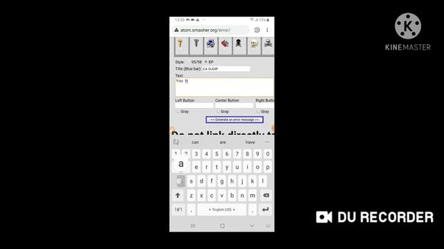 How To Create Your Own Error Message