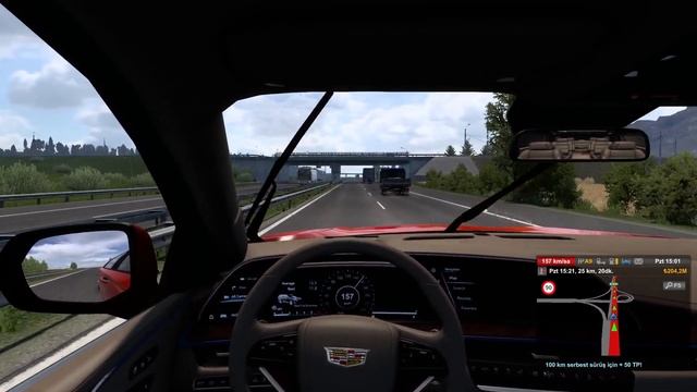 Ets 2 Havza Merzifon Yağmurlu Havada Cadillac Escalade 2023 Ile Dolaştık