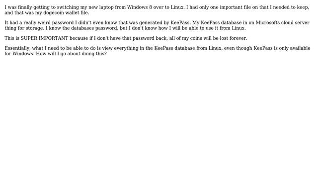 Need To Decrypt KeePass Database On Linux