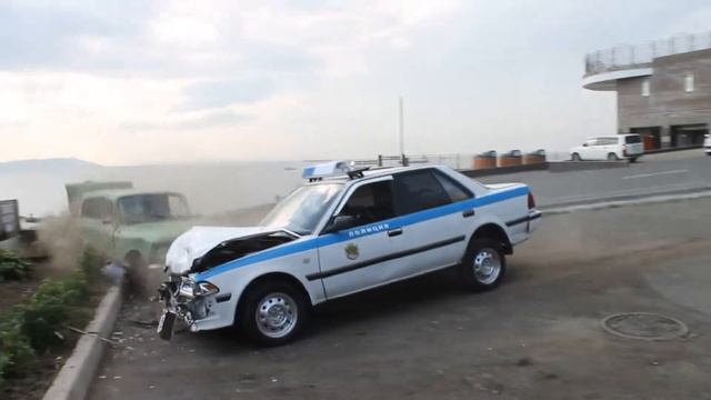 Трюк столкновения с машиной