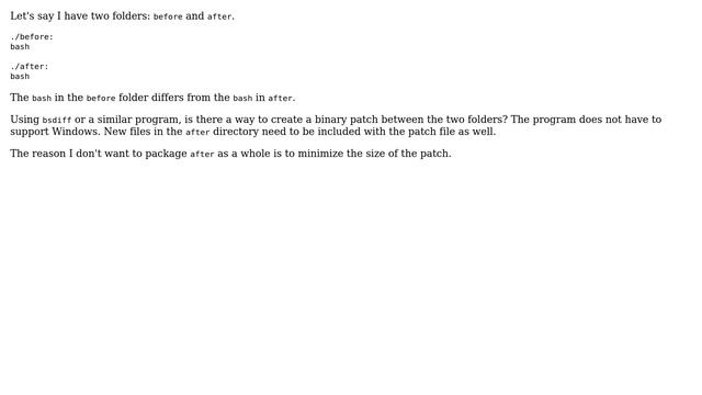 Unix & Linux: Binary Diff Of Two Folders