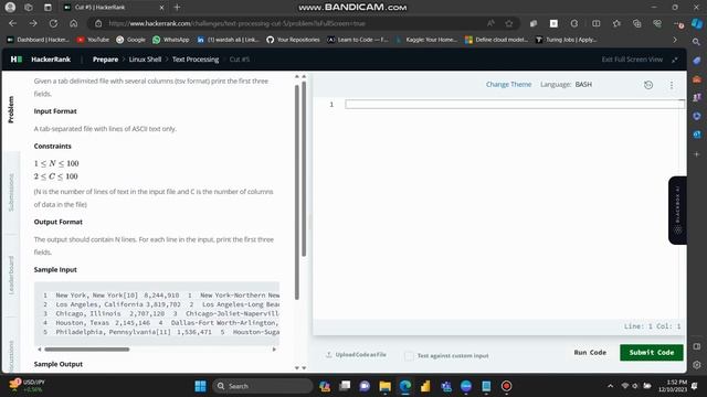 HackerRank | Linux Bash Day 8 | Text Processing | Cut#5