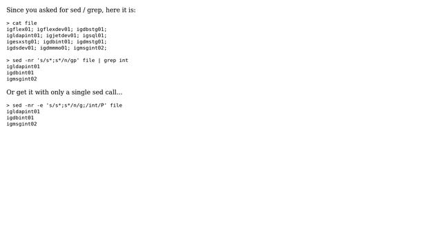 Unix & Linux: Sed / Awk / Grep Find String Between Semicolons (5 Solutions!!)