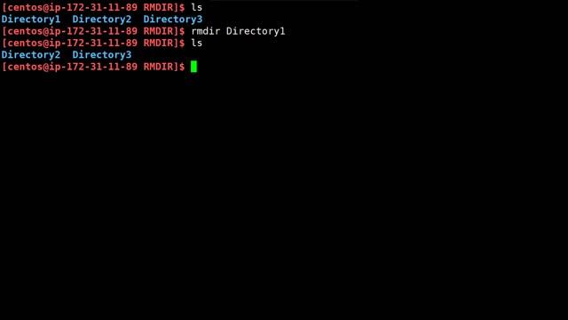 Linux : Linux RMDIR Command | Section 1.6