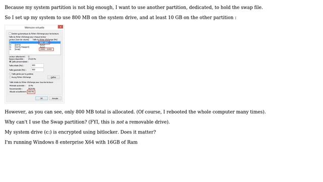 Swap File Is Not Created On Second Partition