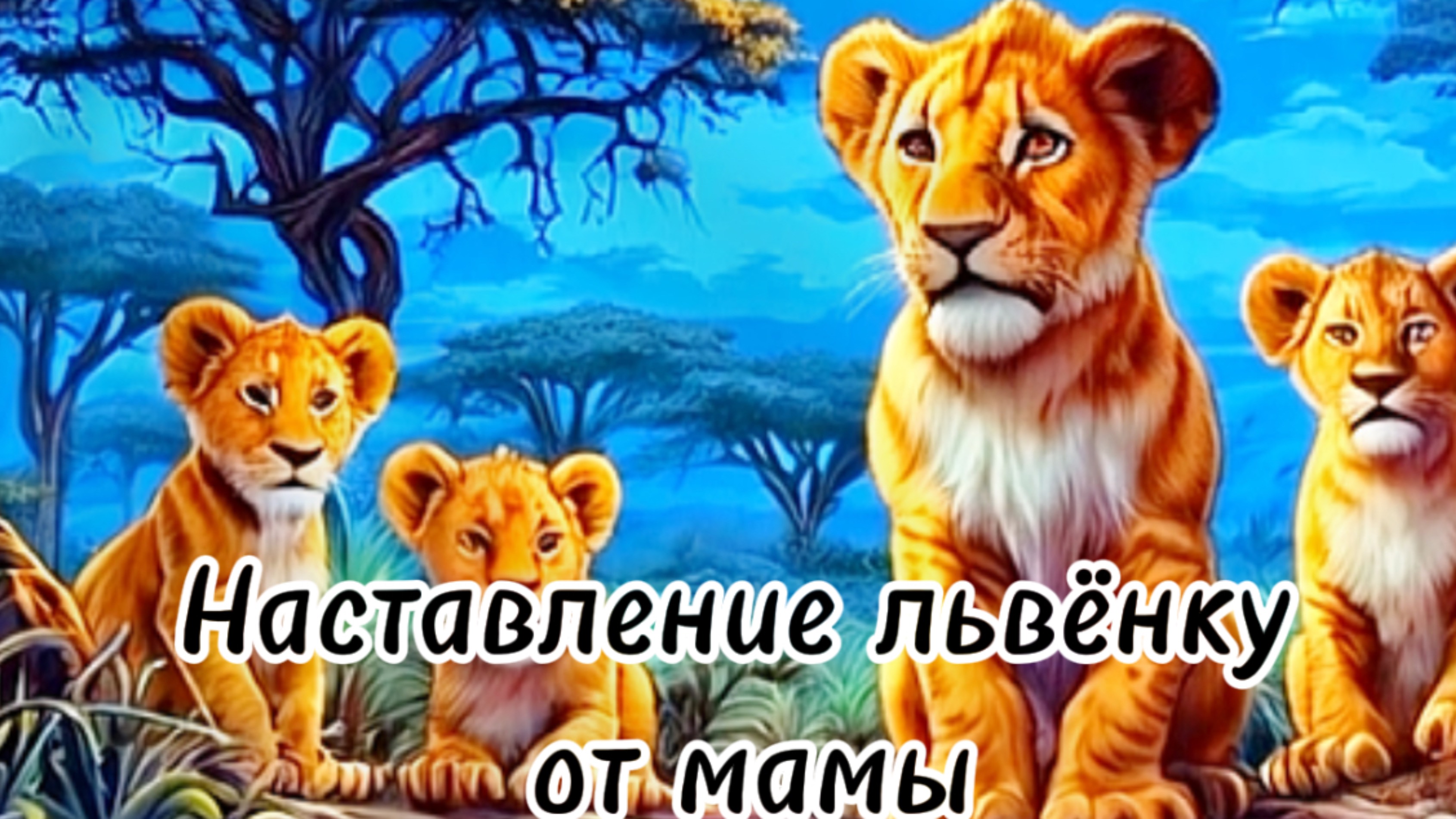 Наставление львёнку от мамы.