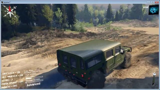 Spintires With MODS! Hummer H1 Off Roading! (SP) (Free Roam)