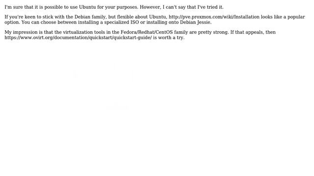 Unix & Linux: Which Linux Distribution Is Used For Running Servers With A Hypervisor?
