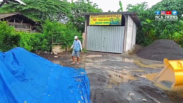 POV DRIVING TRUK ISUZU ELF NKR71 | PERJALANAN MUAT PASIR DI DEPO TERDEKAT #ncatrans #truckpasir