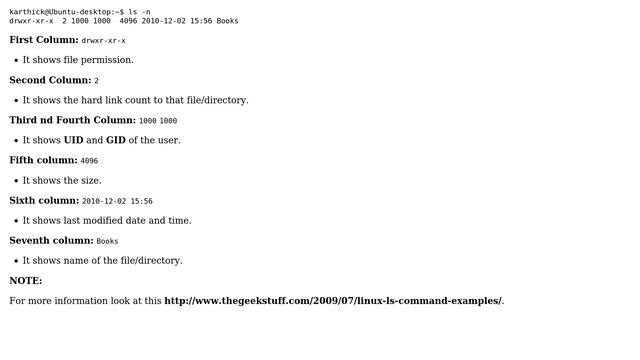 Ubuntu: What Does The Second Column In The Output Of 'ls -n' Mean? (4 Solutions!!)