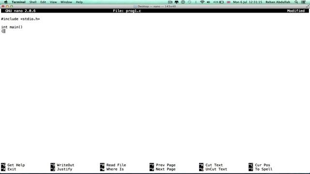 Mac Computer TERMINAL Commands - Tutorial 9 | Writing A C Program