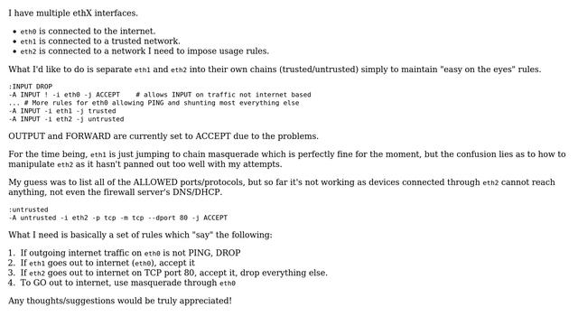 Unix & Linux: IPTables Firewall/Router/Gateway Needing To Block Outbound Traffic From Users