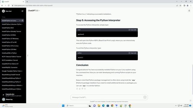 Install Python Linux Command Line
