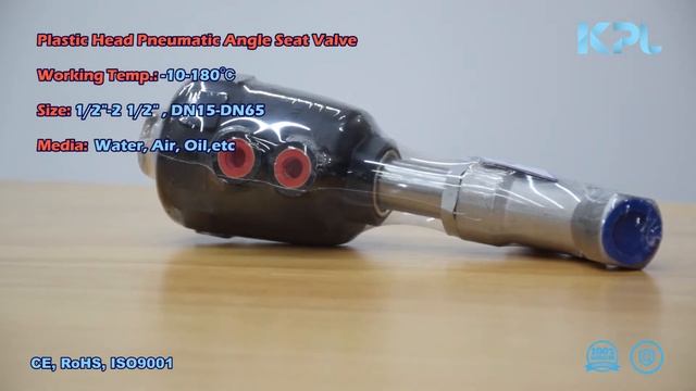 Plastic Head Actuator Pneumatic Angle Seat Valve Y-Type (Thread)