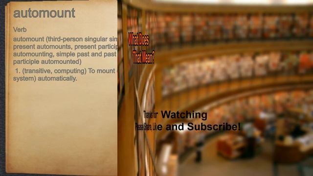 What Does Automount Mean?