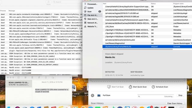 56  Kaspersky Full Scan - Large Amount Of Content Skipped