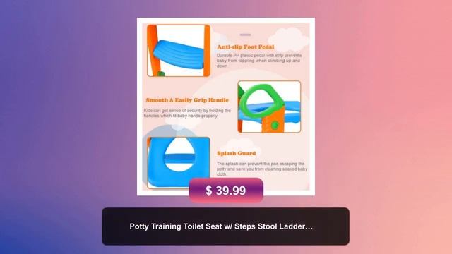 Potty Training Toilet Seat W/ Steps Stool Ladder For Children