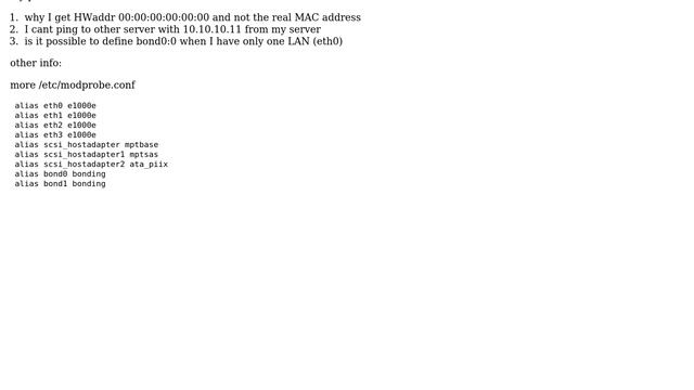 Bond0:0 + Define Virtual IP