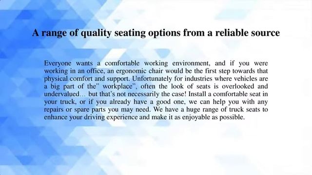 Discount Van Truck – The Specialist In Seats For Heavy Goods Vehicles And Commercial Vehicles