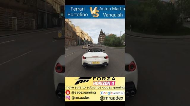 #ferrari #portofino VS #astonmartin #vanquish | #forzahorizon4 #supercars #aadexgaming