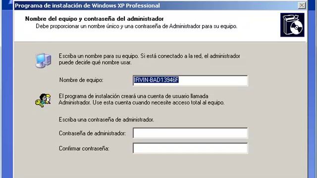 Instalacion Windows XP Sp3