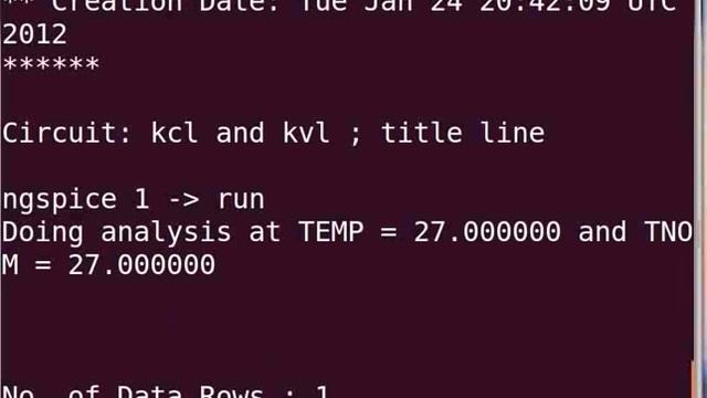 Operating Point Analysis In NGspice - Manipuri