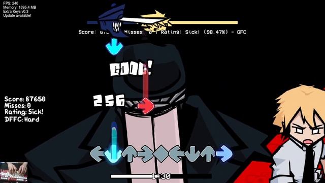 [FNF]CHAINSAW MAN BUT PLAY WITH 9KEYS FULLCOMBO!!!(razorblade But Play With 9keys)