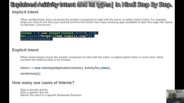 09 Intent And Types Of Intents| Step By Step In Hindi