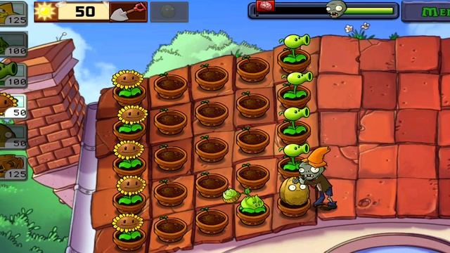 Растения против зомби🌻🆚💀 прохождение крыша 1 уровень
