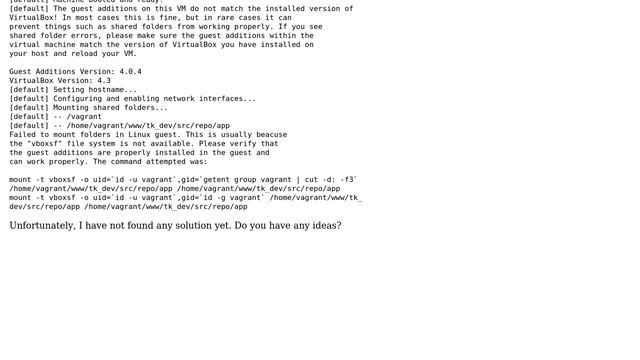 DevOps & SysAdmins: Failed To Mount Folders In Linux Guest