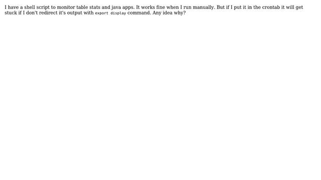 Redirecting Output In Crontab