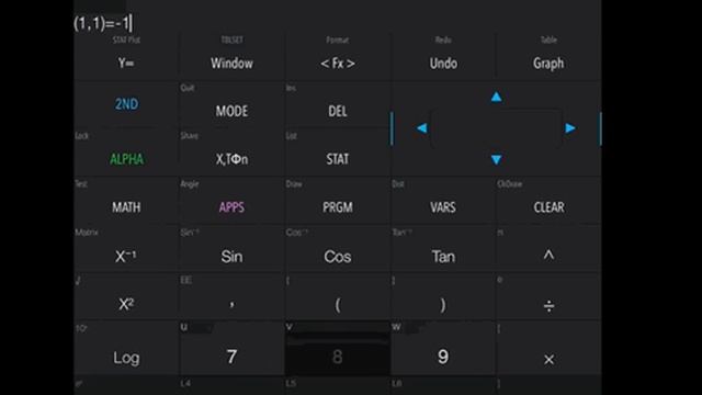 Using The Matrix Function On The TI 83 Calculator App For IPhone