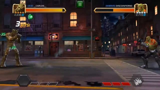 MARVEL CONTEST OF CHAMPİONS GROOT VS DRAX