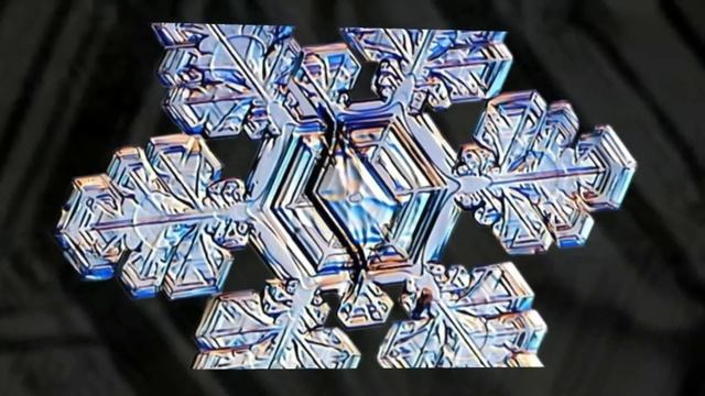 Футаж  Снежинки под микроскопом   Footage  Snowflakes Under A Microscope     000812