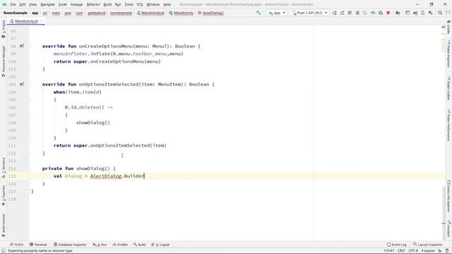 Android Room - PART - 7 | Delete All Operation In Room |  தமிழில் | Geekydroid | Tamil