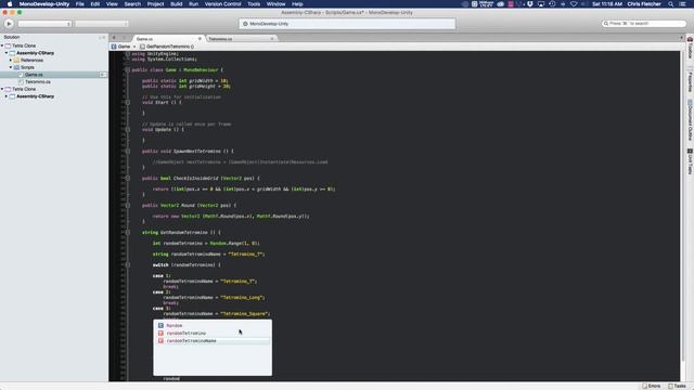 How To Make A Game Like Tetris In Unity 5 - Part 5 - Instantiating Prefabs