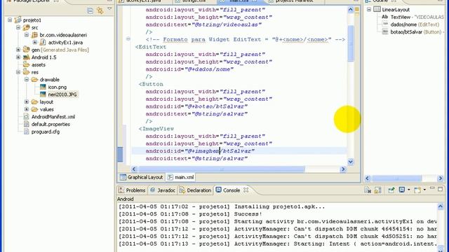 Aula 3680 Android - WidGets Mostrando Imagem Com O ImageView.avi