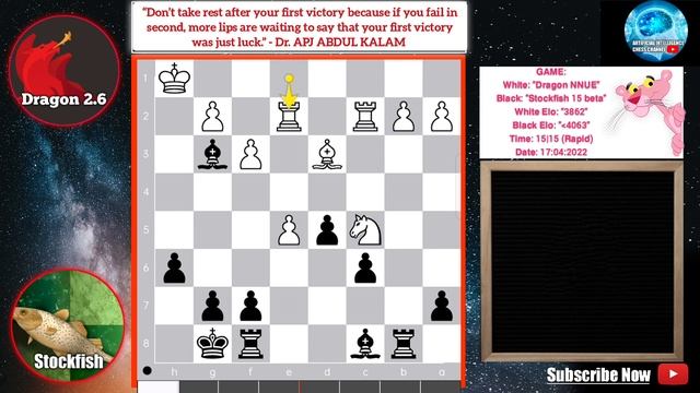 Stockfish 15 Beta Vs Dragon NNUE 2022 Game | Stockfish 15 | Dragon 2.6 | Dragon Chess Engine | 🐉vs