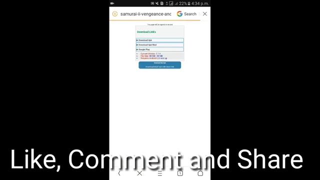 Samuri 2 Vengeance  Mod Apk Unlimited Money | Latest Version | Gameplay HD Ll By Android Gaming