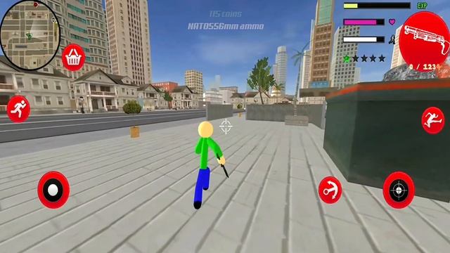 Süper Kahraman Boldi Çöp Adam - Baldi Stickman Rope Hero Police Killed Gangstar #23 Android Gamepla