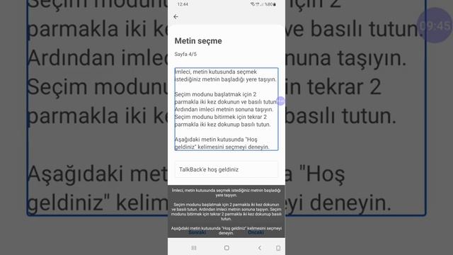 Ekran Okuyucu Ile Erişilebilir,samsung Android 11 Sürümündeki Talkback Hareketleri,detaylı