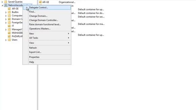 Windows Server 2012  Active Directory - Users And Groups