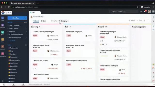 Explore The All-new Tasks By Zoho Mail