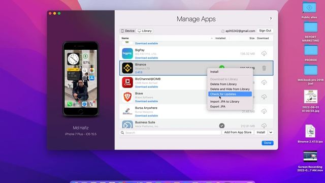 INSTALL BINANCE IOS JUN 2022